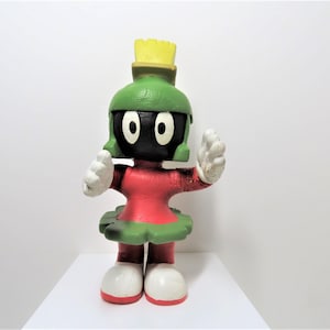 Vintage 1990s Marvin The Martian foam BENDY toy figure