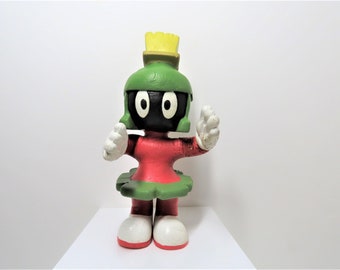Vintage 1990s Marvin The Martian foam BENDY toy figure