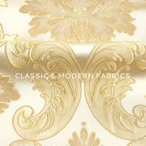 3 COLORS / 110&quot; Wide Royal Floral Damask Jacquard Fabric/ Drapery,Upholstery,Pillow,Decor,Costume /Fabric By the Yard