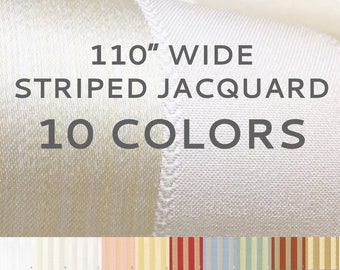 10 COLORS / 110" Wide Stripe Soft Sheen Jacquard Fabric