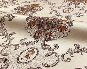 Goldene braune Provence Unterschrift große Damast Brokat Jacquard Stoff / drapierung, Polsterung, Dekor, Kostüm/Stoff Schüttgut / 5 Farben