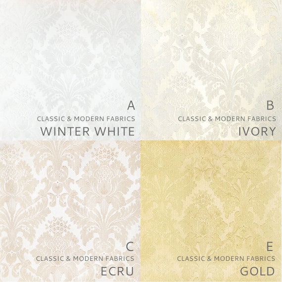 オットマン（ダマスク織り柄）アイボリー オットマン（ダマスク織り柄