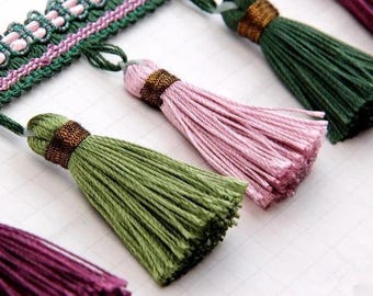 12 Yards / 9 Farben / AYDEN Perlen Kugel Quastenfransenborte