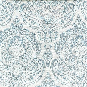 NEMAL Teal Green Beige Cotton Blend Damask Jacquard Fabric / Fabric by the Yard