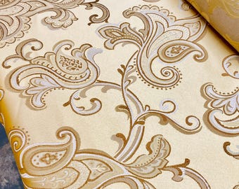 Paisley Floral Jacquard Fabric