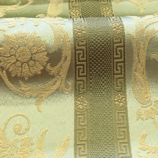5 COLORS / 110" Wide VENICE Classic Contrasting Damask Brocade Jacquard Fabric / Drapery, Curtain, Upholstery / Sold by the Yard