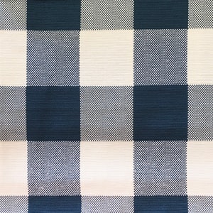 110" Wide Raven Peacock Blue Large Plaid Check Woven Jacquard Fabric / Curtain, Drapery, Upholstery, Pillow, Slipcover / Fabric by the Yard