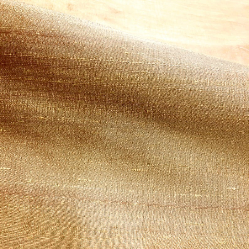 100 Silk Golden Peach Dupioni Fabric/Drapery Curtain Etsy