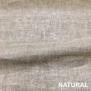 May include: Close-up of a natural-colored woven fabric with a textured surface. The fabric has a subtle sheen and a slightly rough feel. The word "NATURAL" is printed in white letters at the bottom of the image.