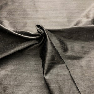 100% Silk Brown Dupioni Fabric/Drapery, Curtain, Upholstery, Pillow/Fabric by the Yard