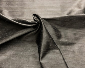 100% Silk Brown Dupioni Fabric/Drapery, Curtain, Upholstery, Pillow/Fabric by the Yard