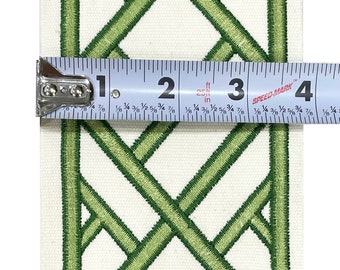 SEVILLE 4 inch Wide Decorative Beaded Embroidery Ribbon Tape Trim / Drapery, Upholstery, Pillows, Home Decor