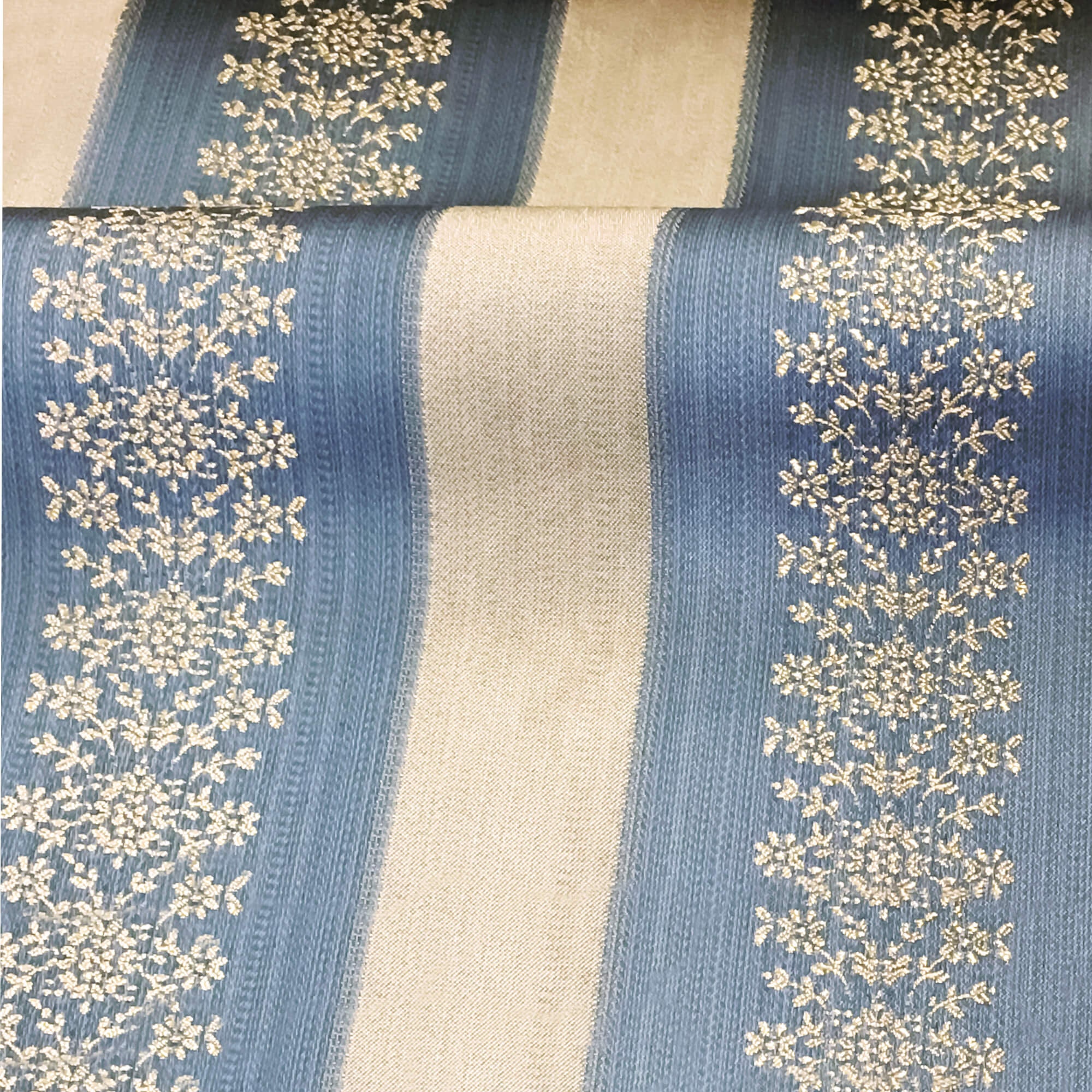 Turquoise Floral Velvet Upholstery Fabric 2 YARD MINIMUM Blue