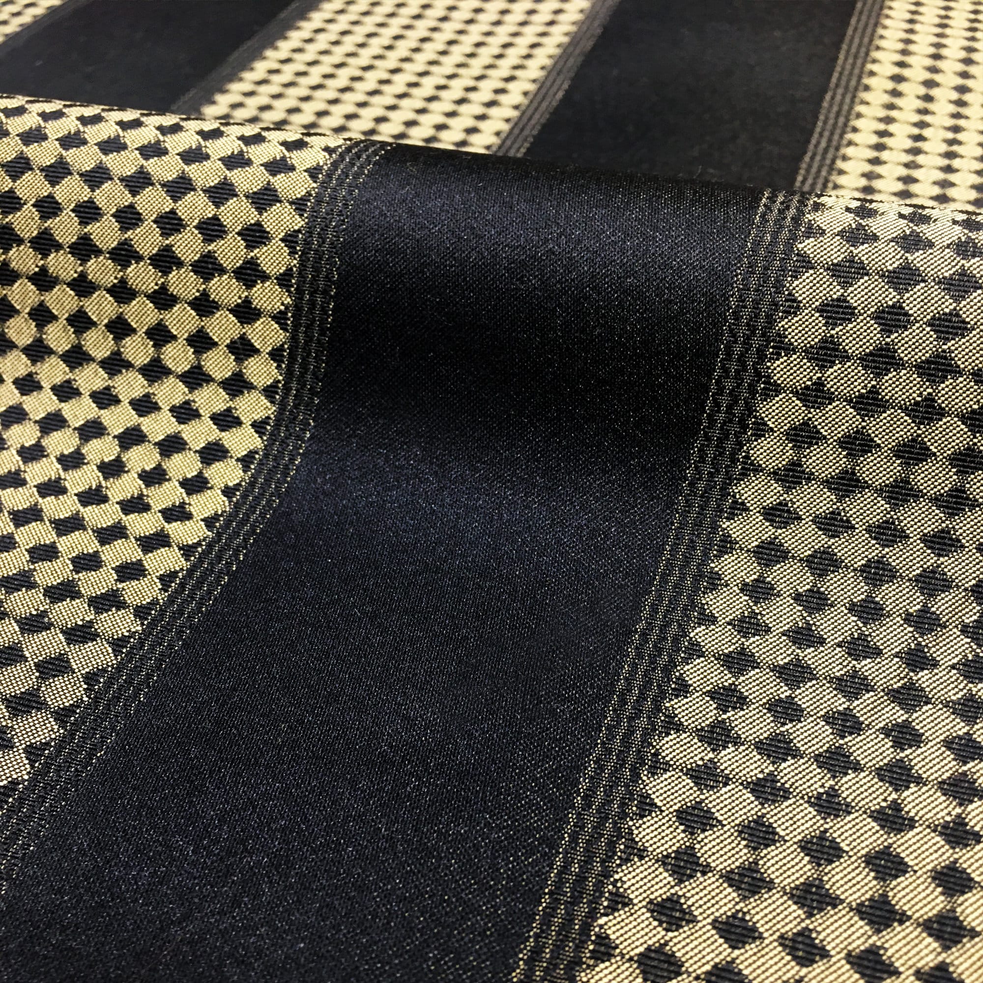 Black Gold Striped Jacquard Brocade Fabric / by the Yard Etsy UK