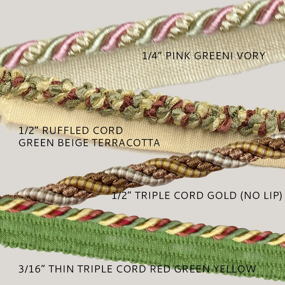 5 Yards Twisted Cord Trim Piping Cording With Lip Etsy