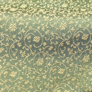 Set 2 Federe Per Cuscini Decorative Indiane – Broccato Di Seta Sintetica Oro E Verde Chiaro, 45x45 Cm, Con Cerniera
