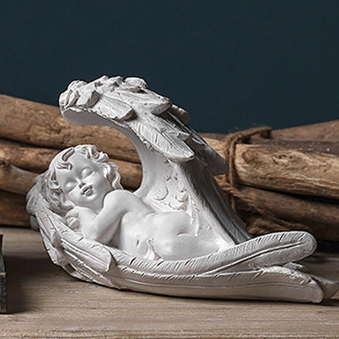 Sleeping Angel Figurine Handmade Sculpture for Home Decor Gift Etsy