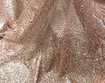OLIVIA Gradient Rose Gold Dusty Pink on Brown Tan Mesh