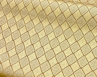 Gold Braun Geometrische Jessica Jessica Floral Diamond Damask Jacquard Stoff/Drapierung, Vorhang, Polster, Dekor, Kostüm / Stoff Schüttgut