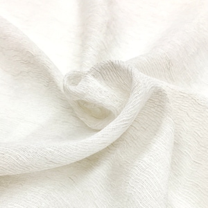 110&quot; Wide Beige Ivory Thin Striped Soft Sheer Fabric / Drapery, Curtain, Home Decor