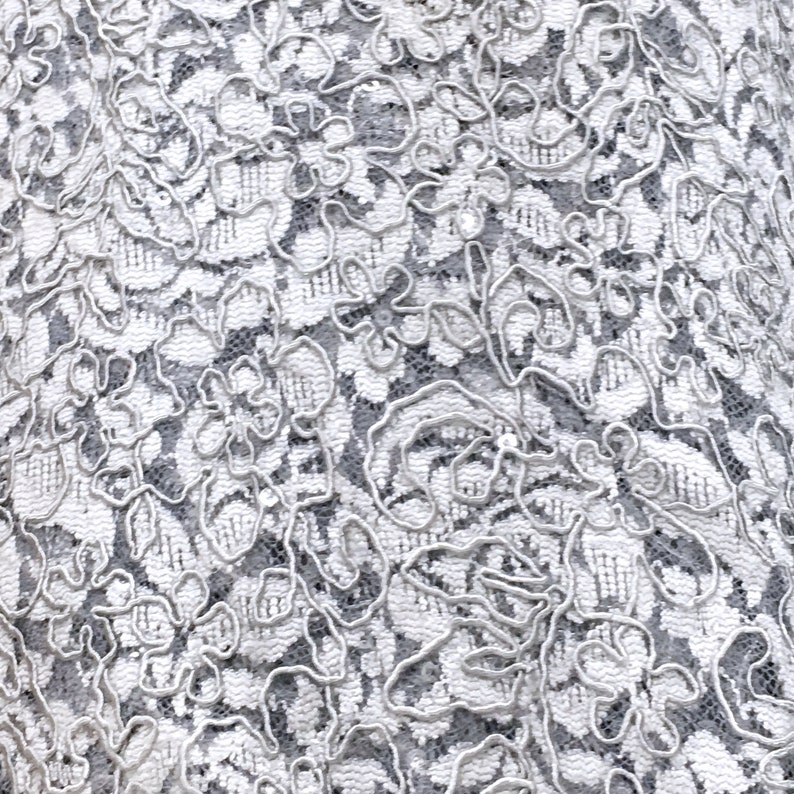 2 Colors Alexandria ROSE GOLD BLUSH Floral Embroidered Sequins on Floral Lace Fabric by the Yard