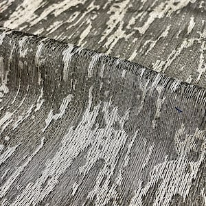 Luxurious Two Tone Beige Gray Soft Sheer Blend Linen / Drapery, Curtain, Costume, Apparel / Fabric by the Yard