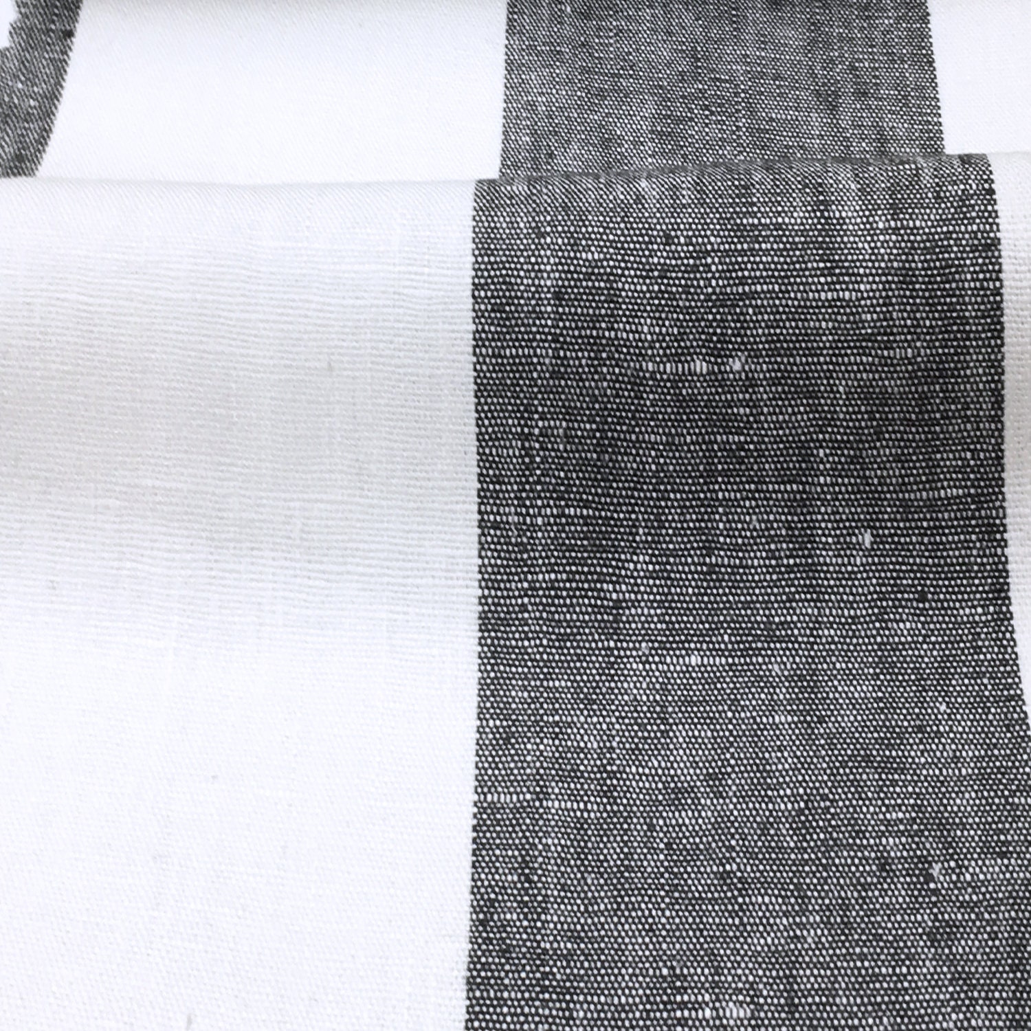 Newport 5" Wide Stripe 100% linen fabric / Drapery, Curtain, Upholstery, Costume, Apparel /Fabric by the Yard