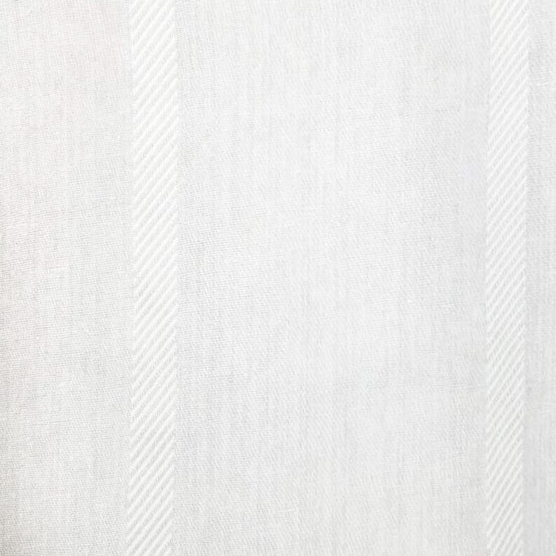 Pure 100 linen fabric Stripe / Ivory Beige Color / Drapery Etsy