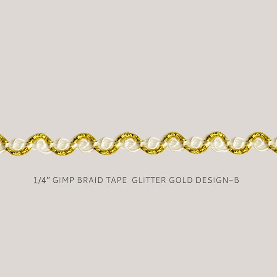 Gold Antique Gold 1//2/" Gimp Braid Trim Rustic Gold 5 Yards