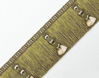 2 Metri Di Passamaneria Con Nappe E Frange In Tessuto – Rifiniture In Pizzo Per Decorazioni, Abbigliamento, Tende (Rosso)