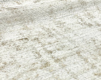 2 COLORS / Gold Silver Foiled Ivory Semi Sheer Soft Blend Linen / Drapery, Curtain, Costume, Apparel / Fabric by the Yard