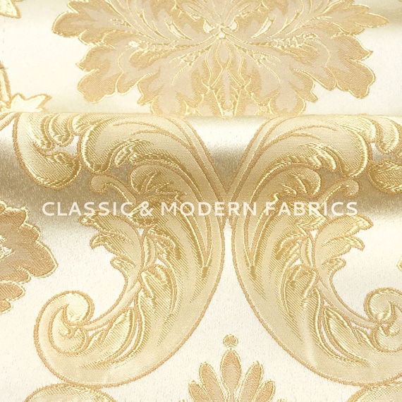 Tissu Polyester Léger Imprimé Floral Damassé - Pour Robes Ou Artisanal - Neuf