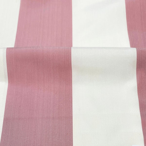 Pink White Stripe Upholstery Fabric Etsy