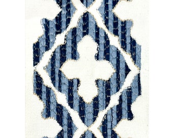 4 COLORS / AMELIS 4 inch Wide Decorative Beaded Embroidery Ribbon Tape Trim / Drapery, Upholstery, Pillows, Home Decor
