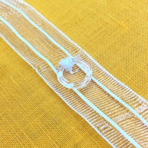 10 YARDS / 7/8 &quot;Österreichisches Roman Shade Transluzentes, Klares Nähband MIT RING / Gardinen-Arbeitsraumzubehör