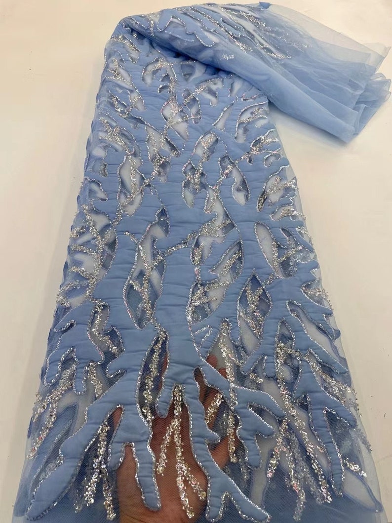 5 YARDS / 8 COLORS / Vines Outlined Glitter Sequin Beaded Etsy