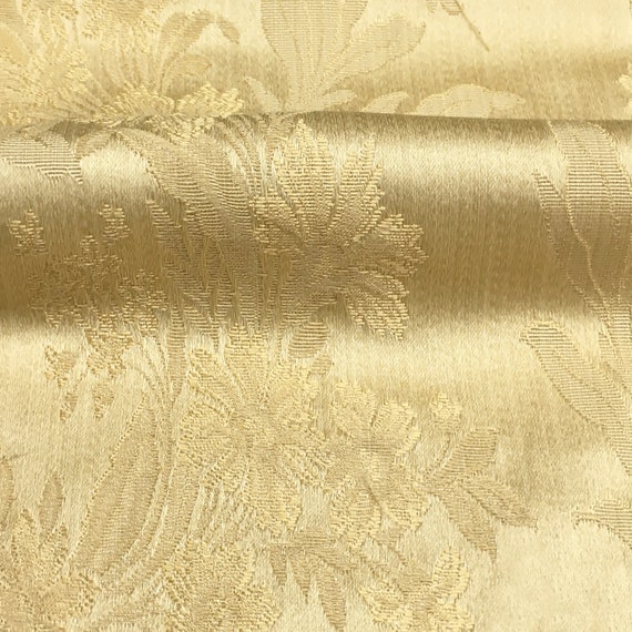 GINEVRE Gold Floral Jacquard Brokat Stoff / Vorhang, Vorhänge, Polster,  Kissen / Stoff-Bulk-Lager