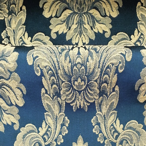 8 COLORS / TENOR Classic Contrasting Damask Brocade Jacquard Fabric / Drapery, Curtain, Upholstery / Sold by the Yard