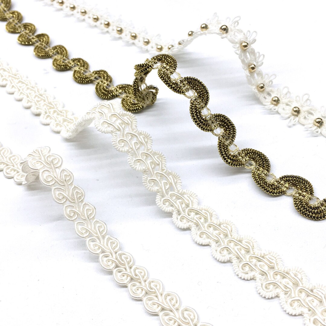 5 YARDS / 1/2 Gimp Braid Tape Trim / Drapery, Upholstery, Pillows, Home ...