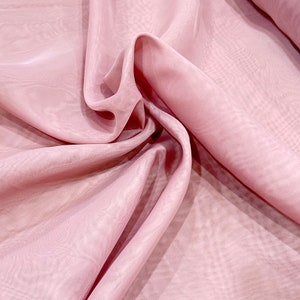 3 YARDS / 110&quot; Wide Pink Solid Sheer Voile Fabric / Drapery, Curtain, Wedding, Dress