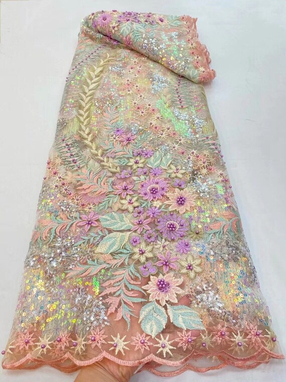 Muti Colors Sequin Tulle Material Muti Colors Sequin Tulle Material