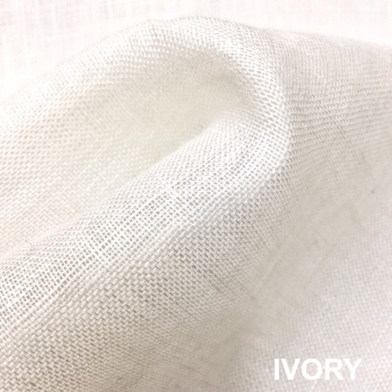 5 COLORS /LUBEL Pure 100% Lightweight Solid Linen Fabric, 110gsm / Drapery, Curtain, Upholstery, Costume, Apparel /Fabric by the Yard