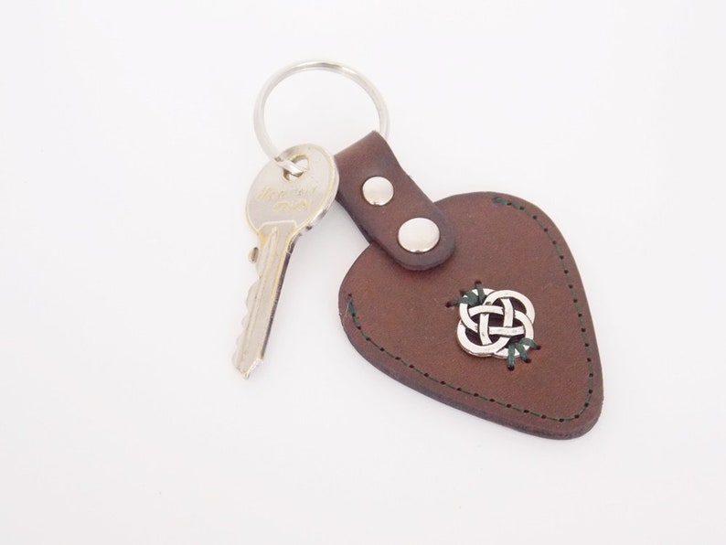 PERSONALIZED Guitar Pick Holder Celtic Knot Pick Keychain Etsy