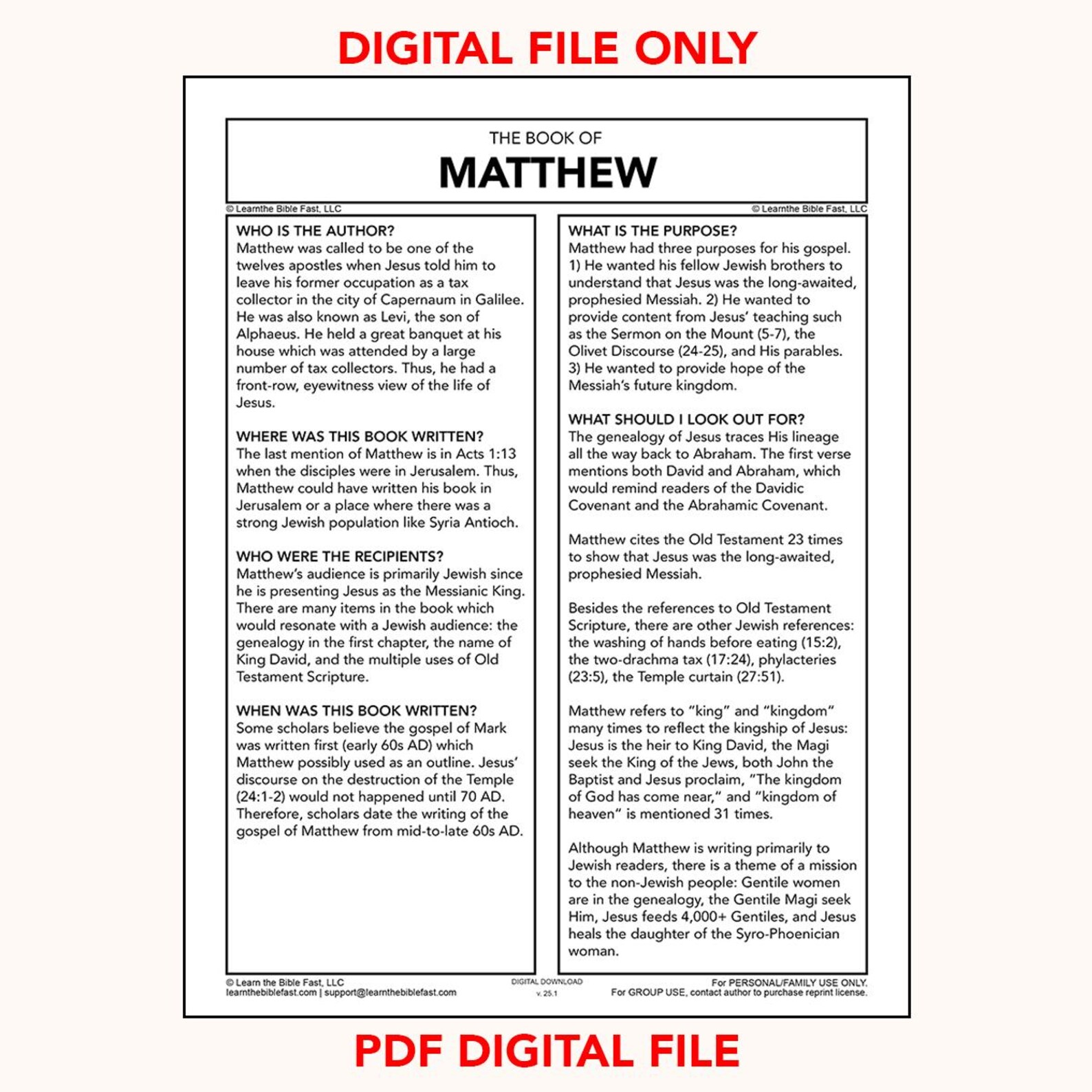 Bible Book Summaries Overview of All 66 Books Bible Study Guide Bible ...