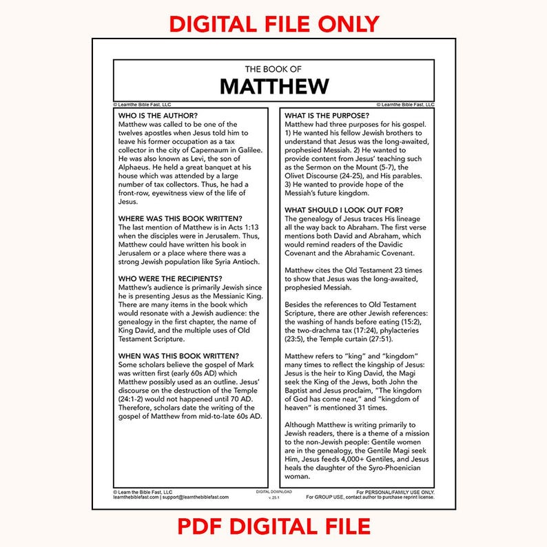 Bible Book Summaries Overview of All 66 Books Bible Study Guide Bible ...
