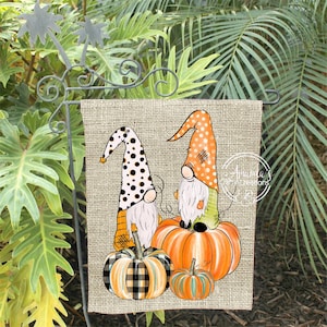 Bandiera da giardino autunnale, bandiera da giardino, decorazioni da giardino, decorazioni autunnali, decorazioni autunnali per la casa, decorazioni autunnali, bandiera da gnomo, gnomi autunnali