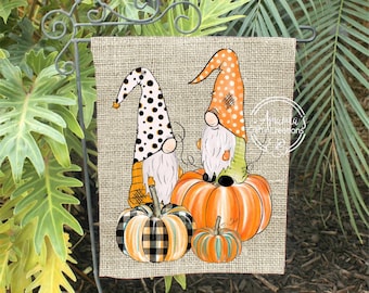 Fall Garden Flag, Garden Flag, Garden Decor, Fall Decor, Fall Home Decor, Fall Decorations, Gnome Flag, Fall Gnomes