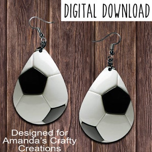 Sublimation Teardrop Earring Digital Design - 3D Effect Drop Earrings - Digital Download