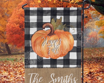 Fall Garden Flag, Garden Flag, Garden Decor, Fall Decor, Fall Home Decor, Fall Decorations, Pumpkin Flag, Happy Fall, Garden Sign