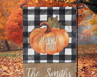 Fall Garden Flag, Garden Flag, Garden Decor, Fall Decor, Fall Home Decor, Fall Decorations, Pumpkin Flag, Happy Fall, Garden Sign